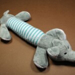grey elephant dog toy